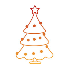 merry christmas pine tree vector illustration design