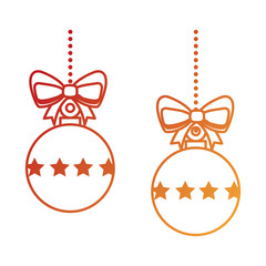 merry christmas balls decorative vector illustration design