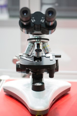 Equipment for medical laboratories, microscope.