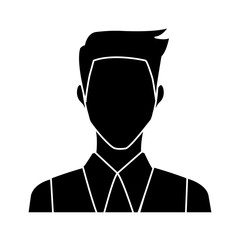 Businessman profile symbol icon vector illustration graphic design