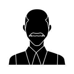 Businessman profile symbol icon vector illustration graphic design
