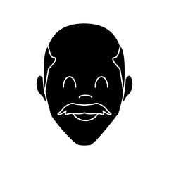 Man smiling face icon vector illustration graphic design