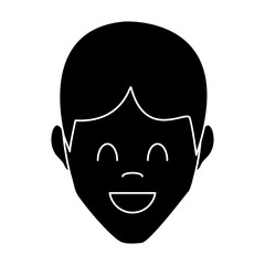 Man smiling face icon vector illustration graphic design