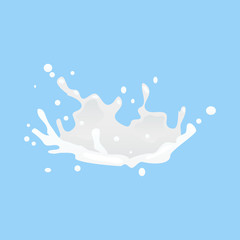 3D vector milk splash and pouring