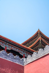 Fototapeta na wymiar China's palace in the corner of.