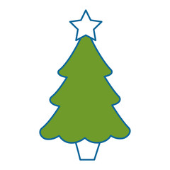 merry christmas pine tree vector illustration design