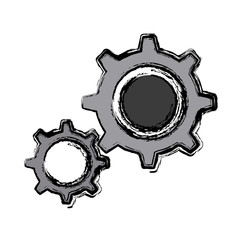 Gears machinery pieces icon vector illustration graphic design