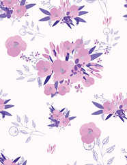 Floral seamless background for your design