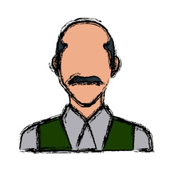 Businessman profile symbol icon vector illustration graphic design