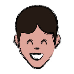 Man smiling face icon vector illustration graphic design