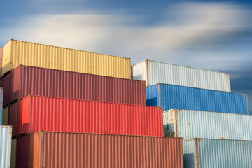 Container handling and storage in shipyard, Business transportation logistics and management