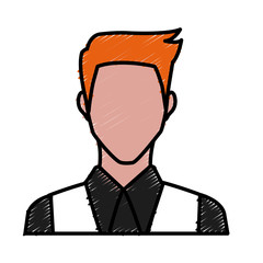 Businessman profile symbol icon vector illustration graphic design