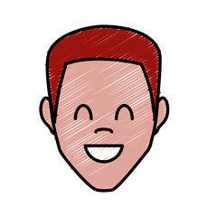 Man smiling face icon vector illustration graphic design
