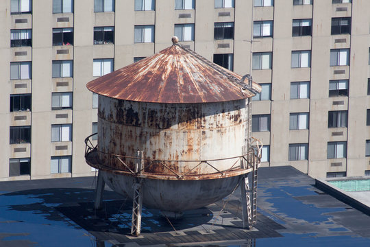 Water Tower on a Building