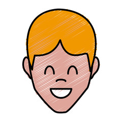 Man smiling face icon vector illustration graphic design