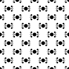 Abstract black of circle seamless pattern