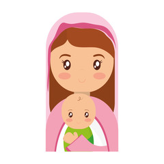 cartoon virgin mary icon