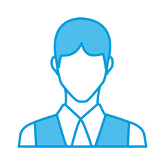 Businessman profile symbol icon vector illustration graphic design