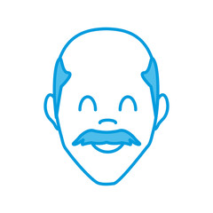 Obraz na płótnie Canvas Man smiling face icon vector illustration graphic design
