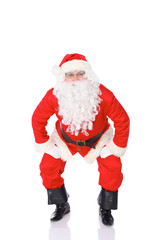 Santa Claus isolated on white background. Full length portrait