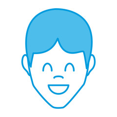 Obraz premium Man smiling face icon vector illustration graphic design