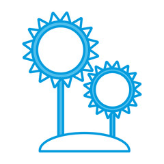 Sunflowers gardening symbol icon vector illustration graphic design