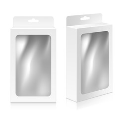 Paper white boxes set mock-up template.