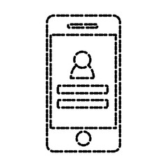 Smartphone mobile technology icon vector illustration graphic design