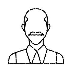 Businessman profile symbol icon vector illustration graphic design