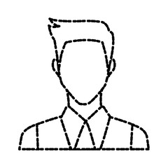 Businessman profile symbol icon vector illustration graphic design