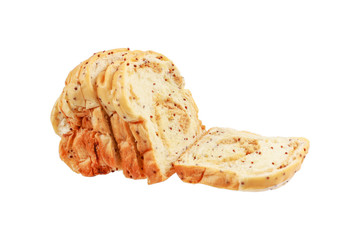 dried shredded pork and sesame bread isolated on white