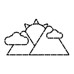 Sun and cloud symbol icon vector illustration graphic design