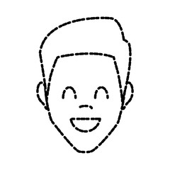 Man smiling face icon vector illustration graphic design