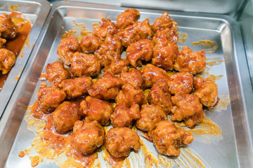 Korean sauce fried chickens
