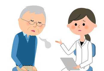 白衣の女性　問診　診察