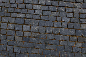Granite tile pavement