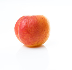 Peach. Red yellow peach on a white background