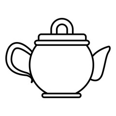 Porcelain teapot utensil icon vector illustration graphic design