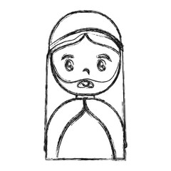 cartoon saint joseph icon over white background vector illustration