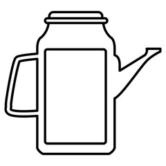 Glass jar kitche utensil icon vector illustration graphic design