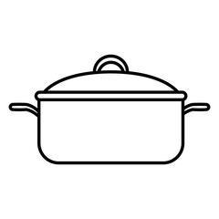 Pot kitchen utensil icon vector illustration graphic design