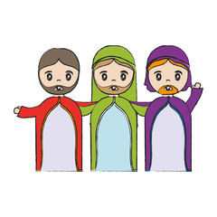 wise men icon over white background colorful design vector illustration