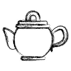 Porcelain teapot utensil icon vector illustration graphic design
