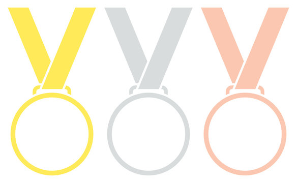 3 Frame Medals Golden/Silver/Bronze Graphic