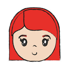 Obraz premium cartoon woman icon over white background vector illustration