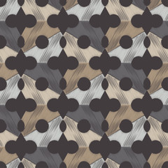 Seamless geometric pattern. Scratches texture. Textile rapport.