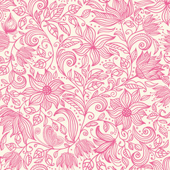 Fototapeta na wymiar Floral seamless pattern. Sample for fabric, wrapping and paper. Decorative background.