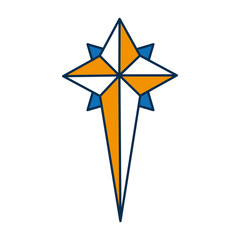 star icon over white background vector illustration