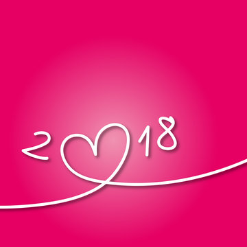 2018 - carte de vœux - cœur - amour - amoureux -année - rencontre - sexe - rose