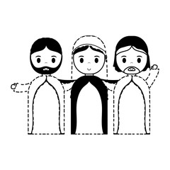 wise men icon over white background vector illustration